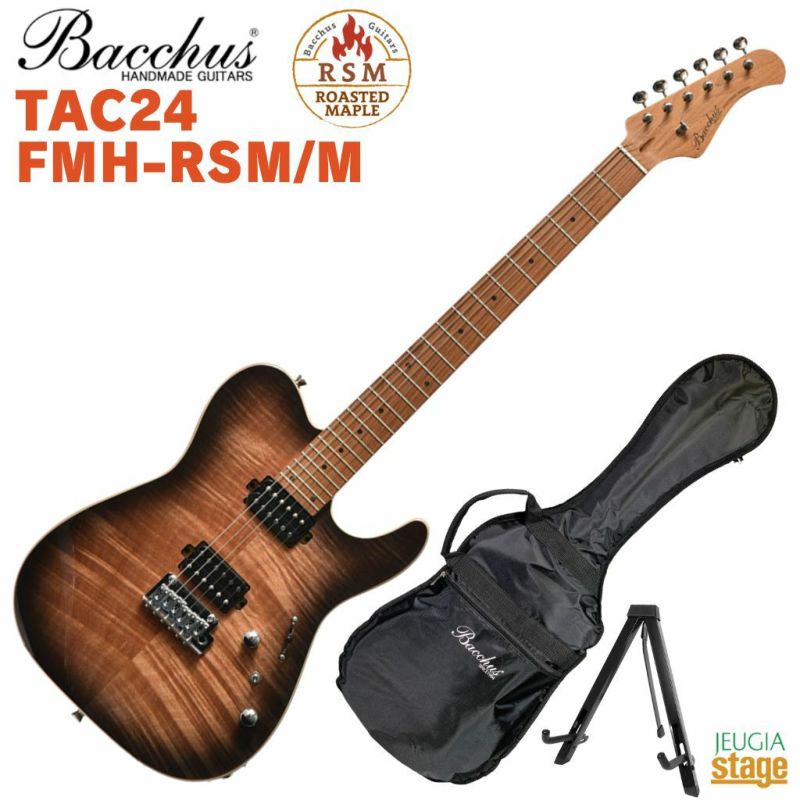 BacchusTAC24FMH-RSM/MN-BR-Bバッカスエレキギターローステッドメイプルテレキャスターブラック