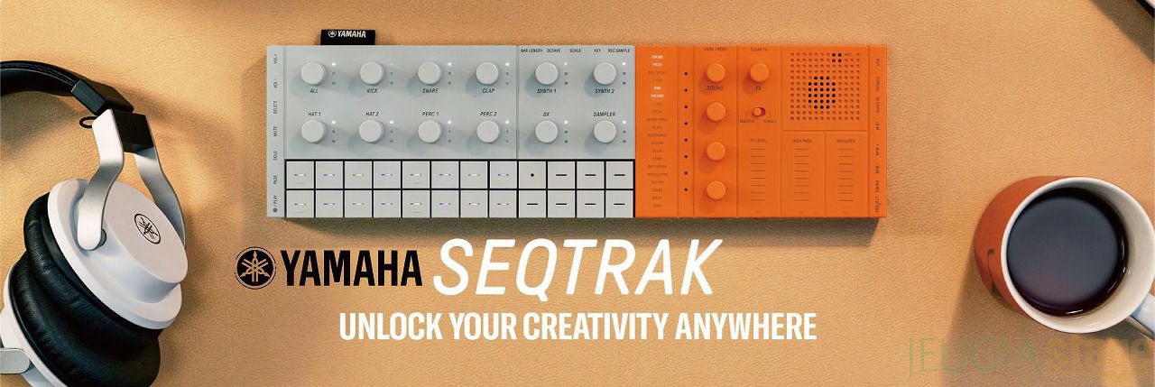 YAMAHASEQTRAKORANGEMusicProductionStudioヤマハミュージックプロダクションスタジオシークトラックブラックSEQTRAKBK音楽制作ドラムマシン、シンセサイザー・サンプラー、サウンドデザイン・エフェクター