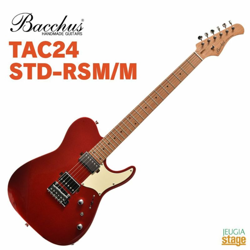 Bacchus TAC24 STD-RSM/M CAR<BR>バッカス エレキギター ローステッドメイプル テレキャスター キャンディアップルレッド