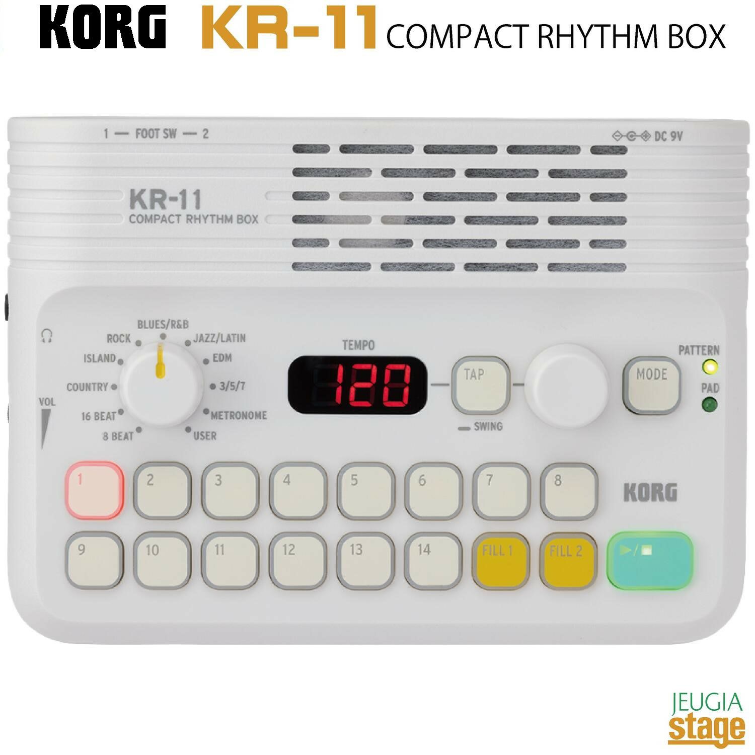 KORGKR-11CompactRhythmBoxコルグコンパクトリズムボックス【Stage-RakutenDrumAccessory】リズムマシーンドラムマシーンメトロノーム