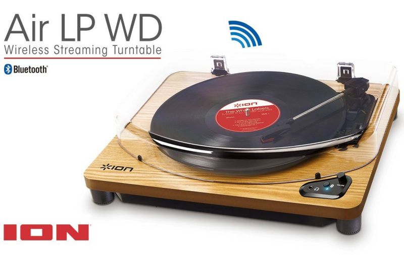 IONAUDIOAirLPWDWirelessStreamingTurntableワイヤレス対応Bluetoothレコードプレーヤーウッド