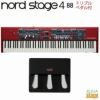 Nord Stage 4 88【3本ペダルユニットNord Triple Pedal2 セット】ノード ステージ4 88鍵盤 / フルウェイテッド・トリプルセンサー鍵盤 / アフタータッチ対応 キーボード【Stage Synthesizer・Piano】ステージピアノ オルガン シンセサイザー