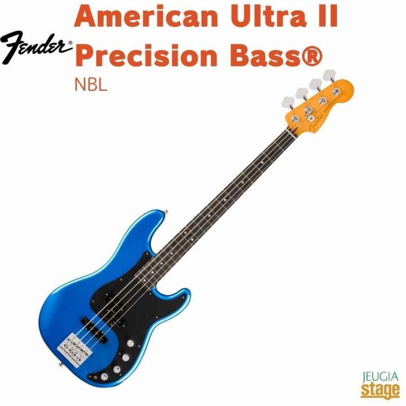 FenderAmericanUltraIIPrecisionBass#174;,EbonyFingerboard,NobleBlue