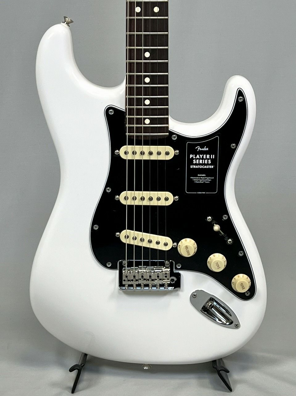 Fender Player II Stratocaster®, Rosewood Fingerboard, Polar Whiteボディ表