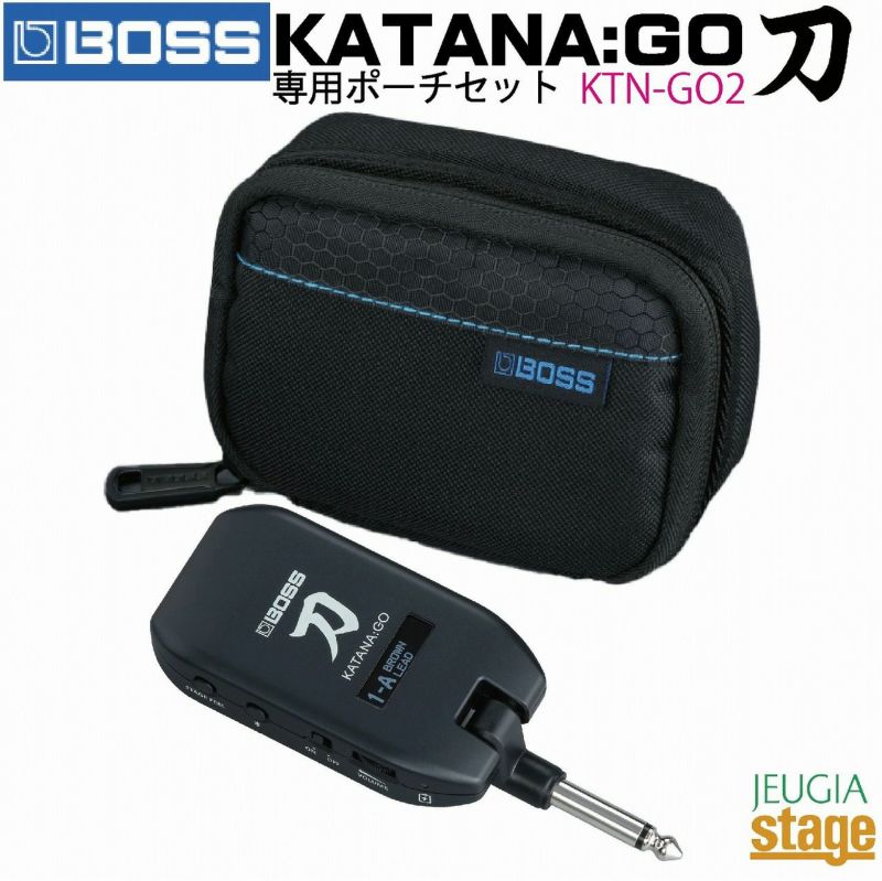 【2月15日発売：ご予約承り中】BOSS KATANA:GO / KTN-GO2 & KTN-GO Pouch 専用ポーチ セット Personal Headphone Guitar Amplifierボス 刀 カタナゴー ツー ギター/ベース ヘッドホンアンプ【Stage Guitar Accessory・Desk Top Music】Roland ローランド