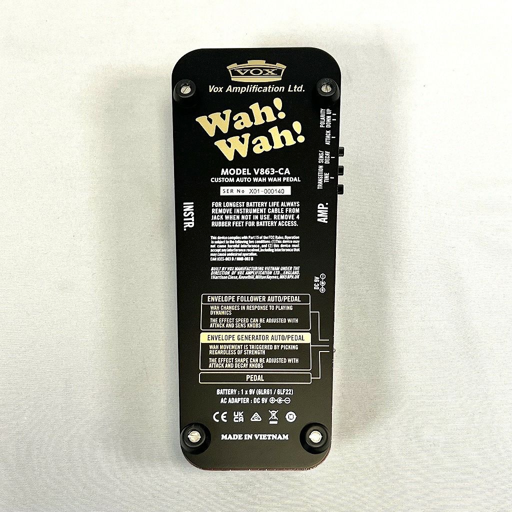 VOX Wah Pedals V863-CAヴォックス ボックス カスタムオートワウペダル【Stage Guitar Accessory】