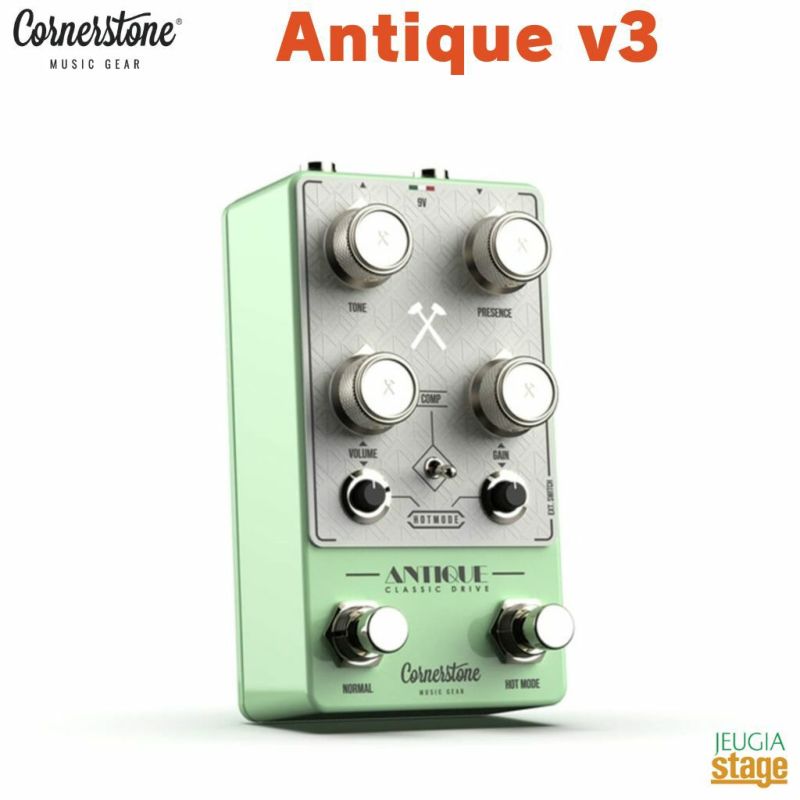 Cornerstone&#174; Music Gear AntiqueV3コーナーストーン・ミュージック・ギア アンティークV3 オーバードライブ【Stage Guitar Accessory】コンパクトエフェクター ギターエフェクター effector effect pedalTS系