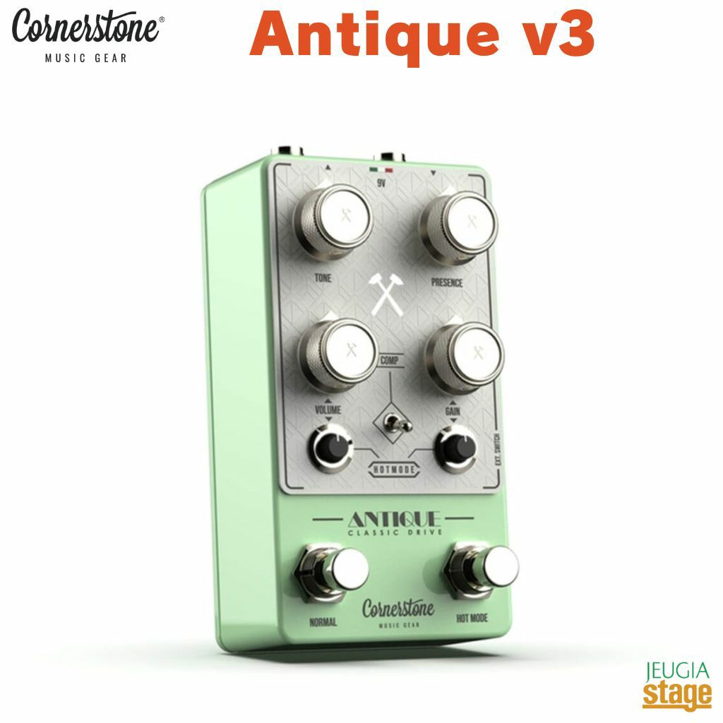 Cornerstone® Music Gear AntiqueV3コーナーストーン・ミュージック・ギア アンティークV3 オーバードライブ【Stage Guitar Accessory】コンパクトエフェクター ギターエフェクター effector effect pedalTS系