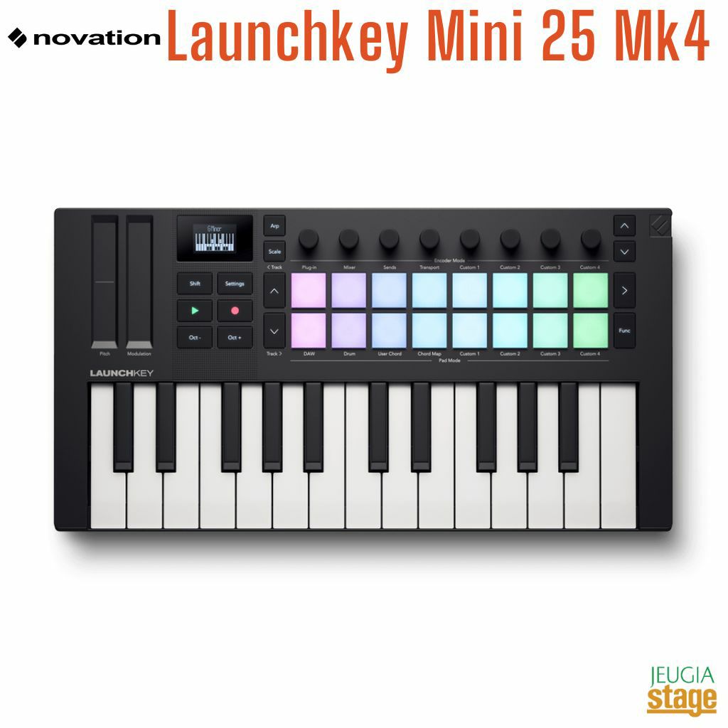 Novation Launchkey Mini 25 Mk4【第4世代】ノベーション ラウンチキー MIDIキーボード 25鍵 DTM DAW【Stage Desk Top Music】
