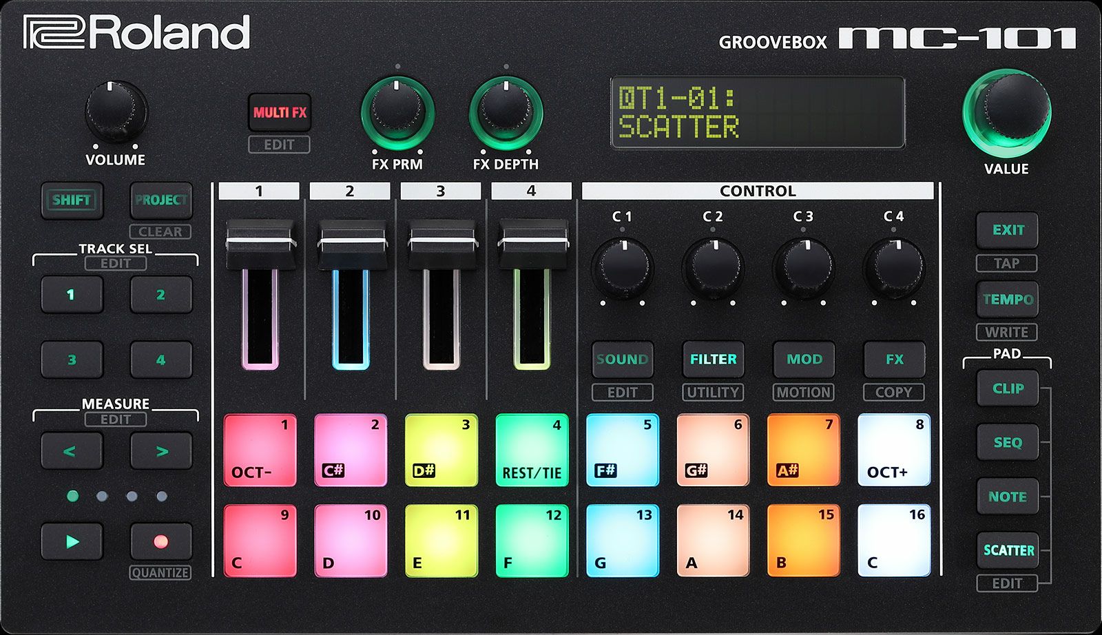 Roland MC-101 GROOVEBOX ローランド グルーヴボックス リズムマシン サンプラー AIRA アイラ【Stage Synthesizer】シンセサイザー
