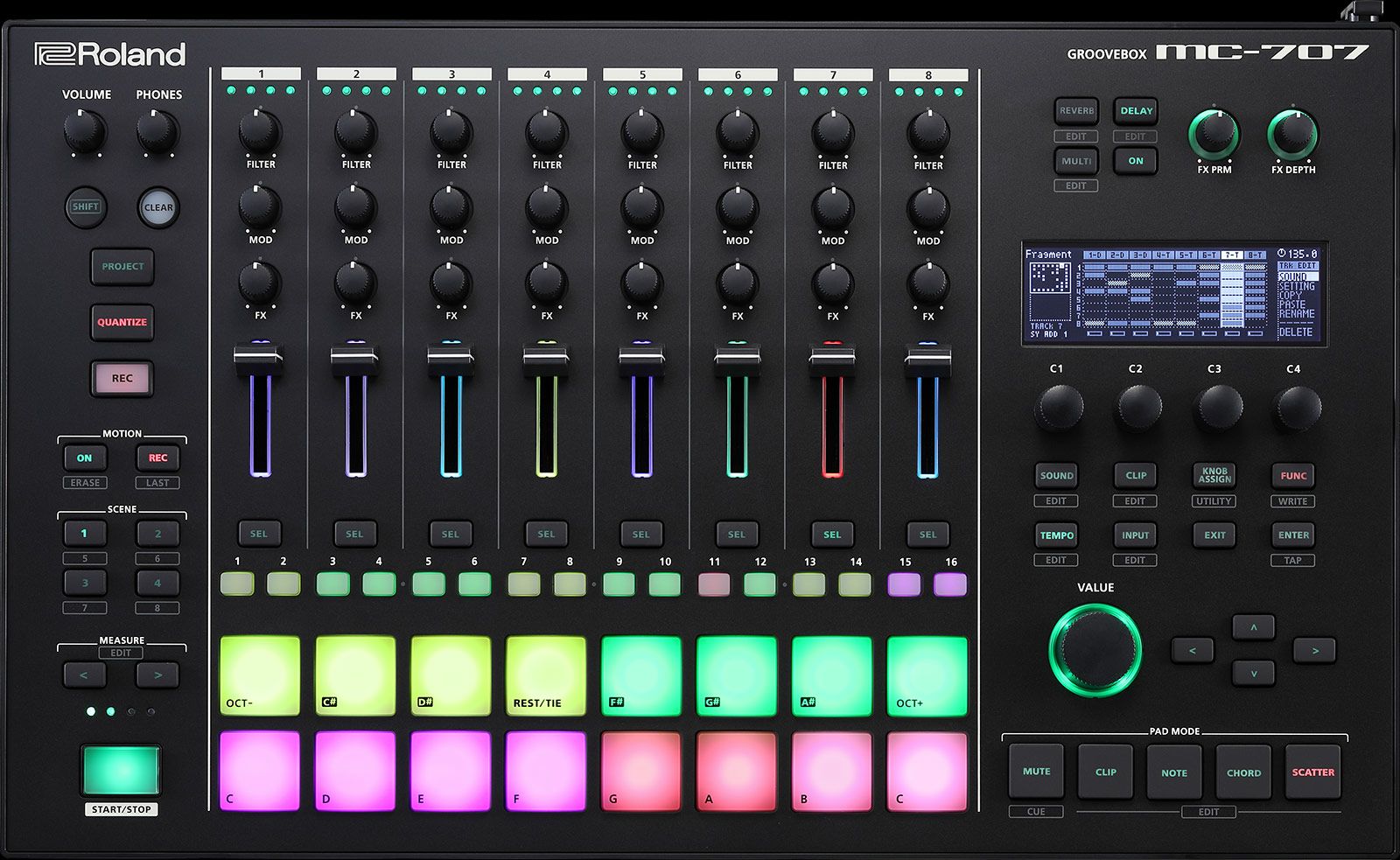 Roland MC-707 GROOVEBOX ローランド グルーヴボックス リズムマシン サンプラー AIRA アイラ【Stage Synthesizer】シンセサイザー