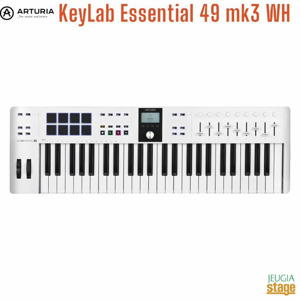 ARTURIA KeyLab Essential 49 mk3ARTURIA KEYLAB ESN 49 MK3アートリア キーラボエッセンシャル MIDIキーボード 49鍵【Stage Desk Top Music】MIDIコントローラー DTM DAW