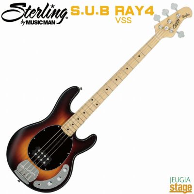 Sterling By Musicman SUB STINGRAY RAY4 Trans Black Satin