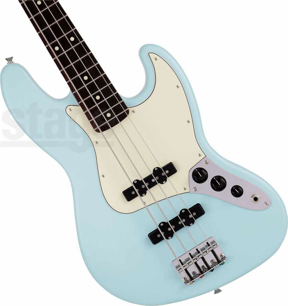 Fender Made in Japan Junior Collection Jazz Bass® , Rosewood Fingerboard, Satin Daphne Blueフェンダー ジュニアコレクション ジャズベース ダフネブルー 日本製【Stage Bass】エレキベース 青 初心者