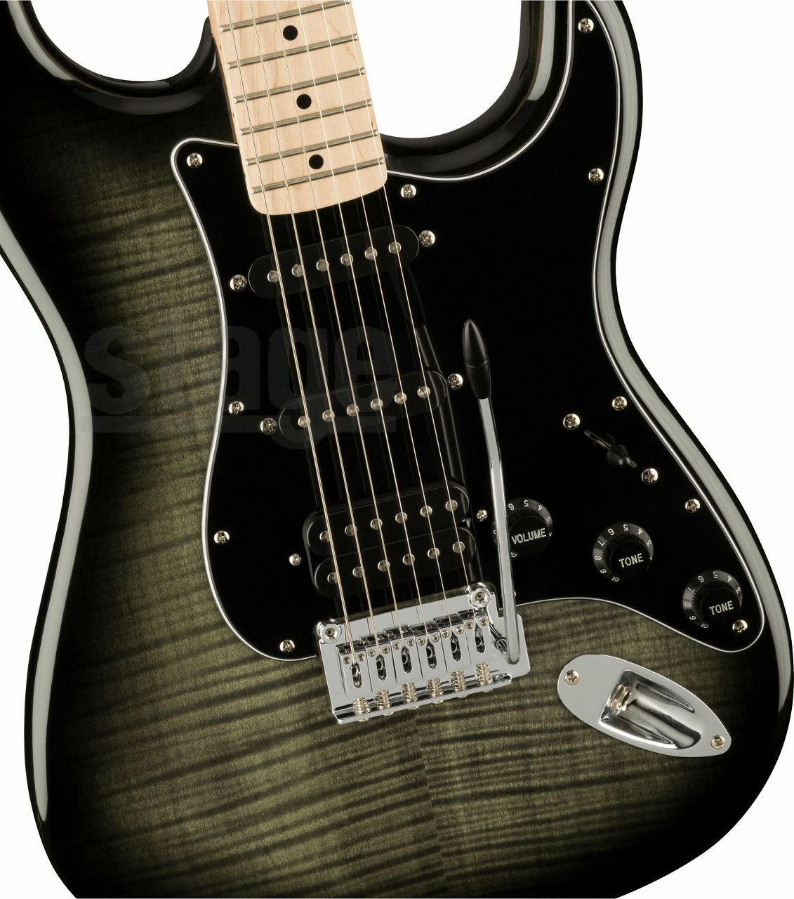 Squier Affinity Series® Stratocaster® FMT HSS, Maple Fingerboard, Black Pickguard, Black Burstスクワイア アフィニティシリーズ ストラトキャスター ブラックバースト【Stage-Rakuten Guitar】エレキギター 黒