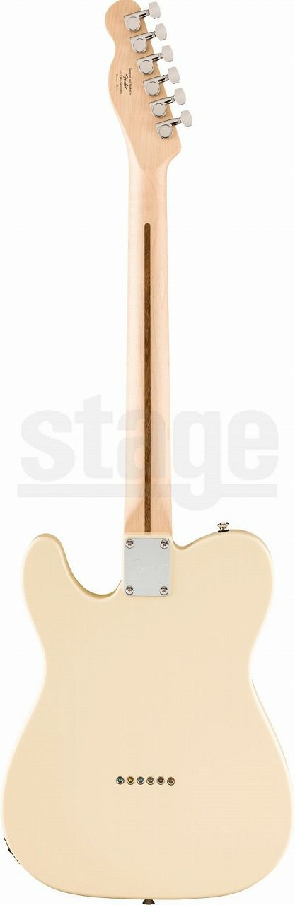 Squier Affinity Series® Telecaster® Thinline, Laurel Fingerboard, Black Pickguard, Olympic Whiteスクワイア テレキャスター シンライン オリンピックホワイト【Stage Guitar】エレキギター 白
