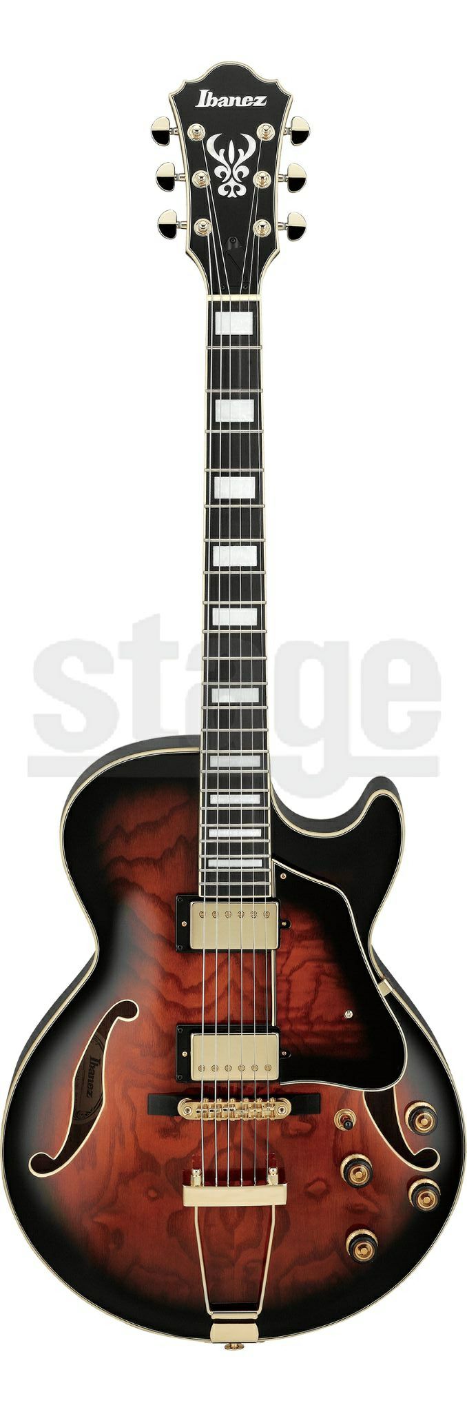 Ibanez AG95QA DBS(Dark Brown Sunburst)AG Artcore Expressionistアイバニーズ エレキギター ダークブラウンサンバースト【Stage-Rakuten Guitar】フルアコースティックギター ホロウボディ 茶