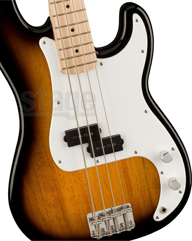 Squier Sonic® Precision Bass®, Maple Fingerboard, White Pickguard, 2-Color Sunburst