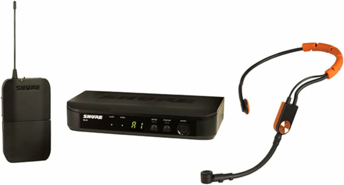 【正規輸入品】　【メーカー保証2年付】SHURE BLX14J/SM31-JBBLX14/SM31シュア SM31FHフィットネスヘッドセットコンデンサーマイクロホン ワイヤレスフィットネスヘッドセットシステム BPワイヤレスセット