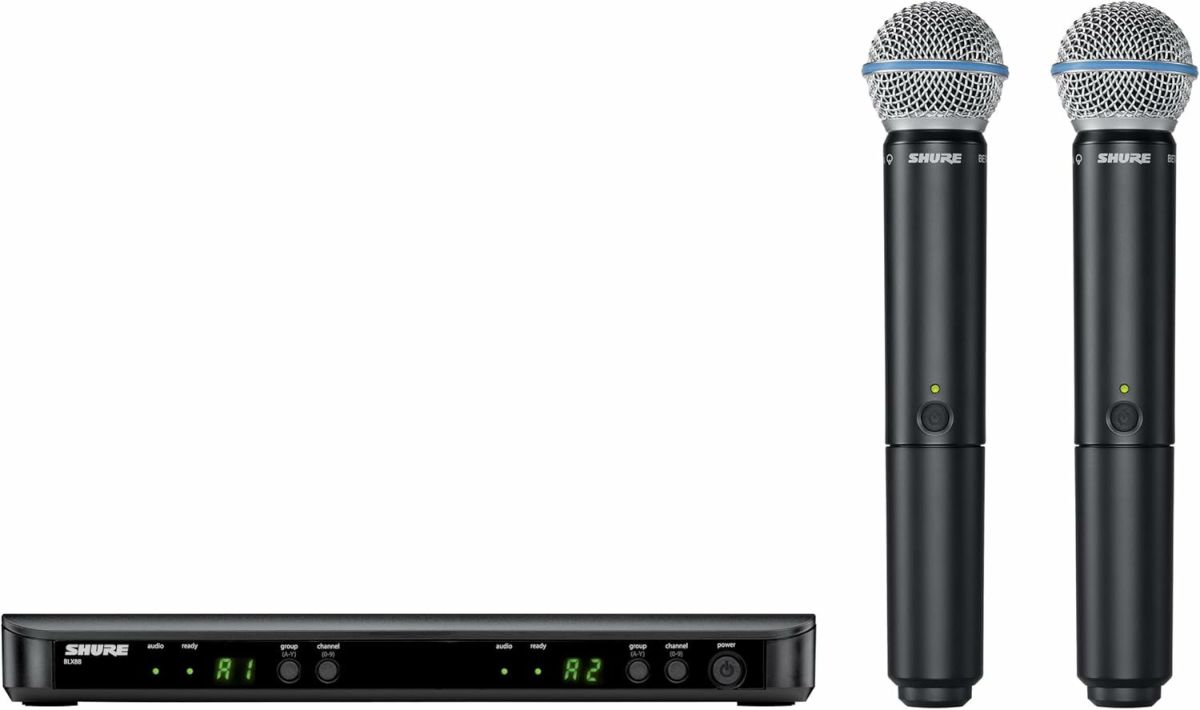 【正規輸入品】　【メーカー保証2年付】SHURE BLX288J/B58-JBシュア BETA 58A ワイヤレスデュアルボーカルシステム ワイヤレスマイクセット
