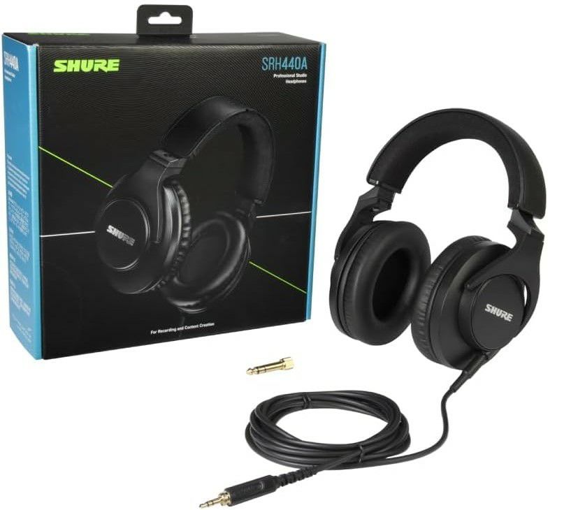 【正規輸入品】　【メーカー保証2年付】Shure SRH440A-Aシュア プロフェッショナル・スタジオ・ヘッドホン ヘッドフォン 有線 レコーディング モニタリング ブラック black 黒【VGP2025 金賞受賞！】
