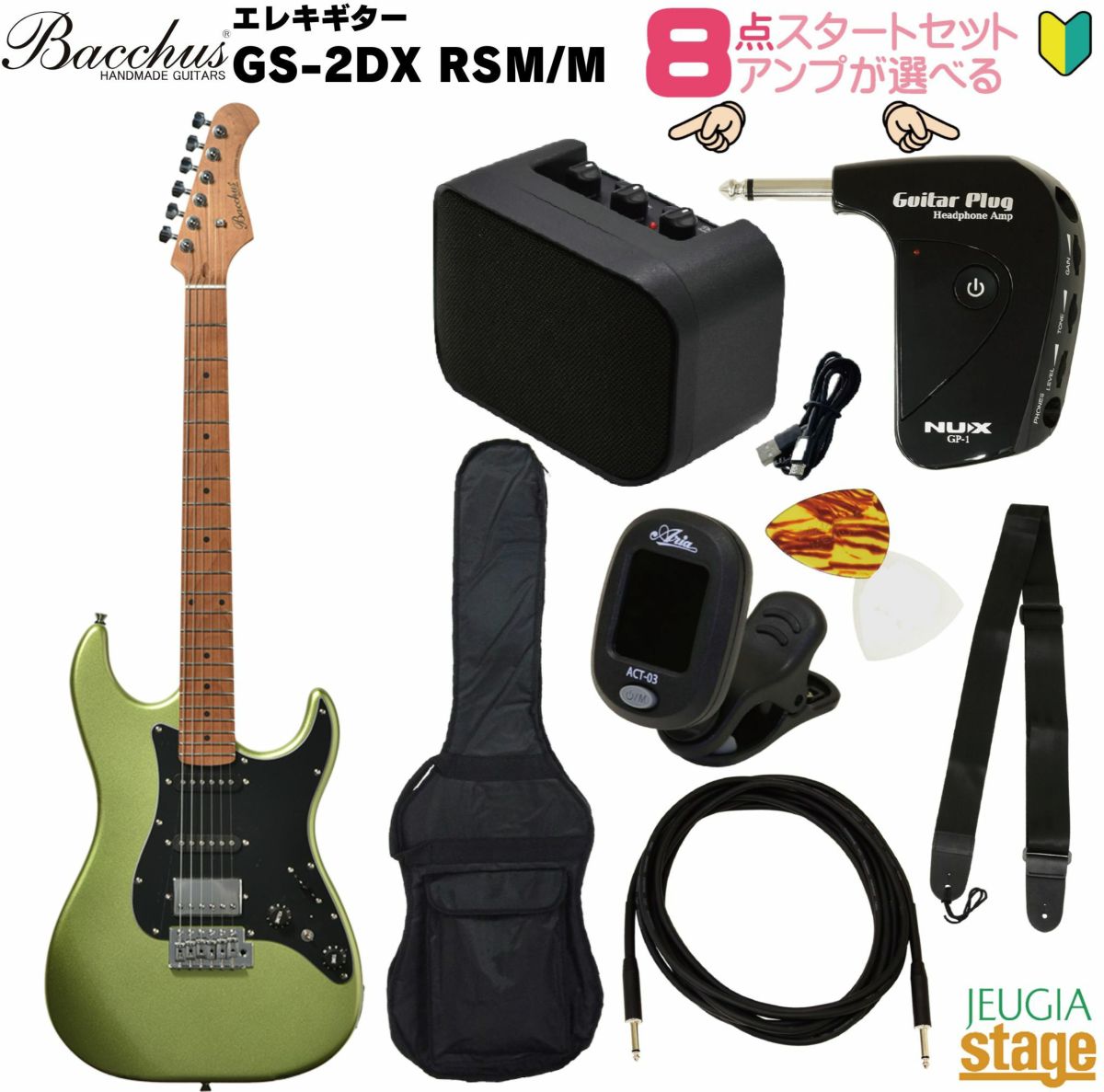 アンプ8点セット付き】Bacchus GS-2DX RSM/M FGRM SET
