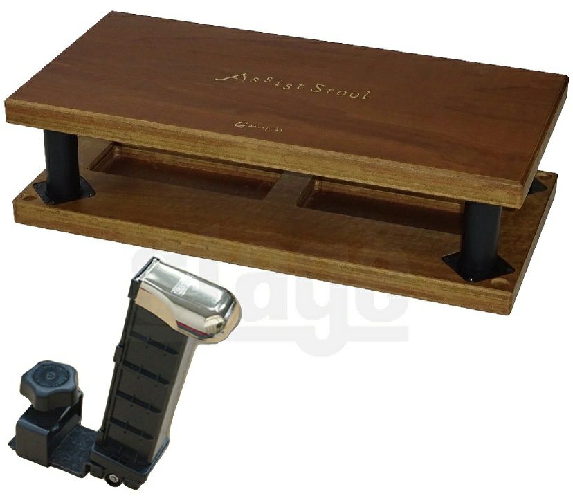  YOSHIZAWA 23-ASP ＋ 23-ASS WN ＋ AS-CB ＋ 巾着 4点セット 【アシストペダル ・アシストスツール・キャリングバッグ・オリジナル巾着袋付き】 吉澤 ピアノ用アシストペダル 補助ペダル ウォルナット【23MODEL】