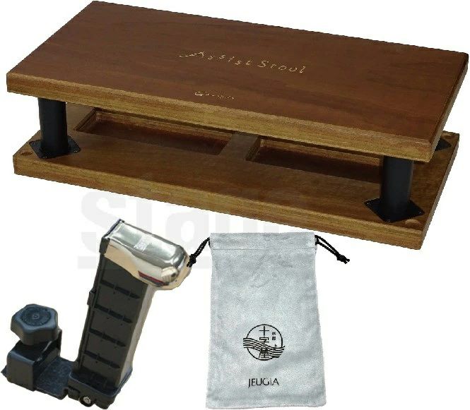 【新製品】YOSHIZAWA アシストセット 【アシストペダル 23-ASP・アシストスツール 23-ASS WN ＋ 巾着 の3点セット】 吉澤 ピアノ用アシストペダル 補助ペダル 木目調 ウォルナット【23MODEL】