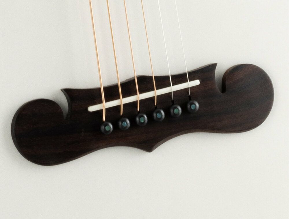 ZEMAITIS CAF-90H Gloss White Abalone ORCHESTRA ブリッジ部