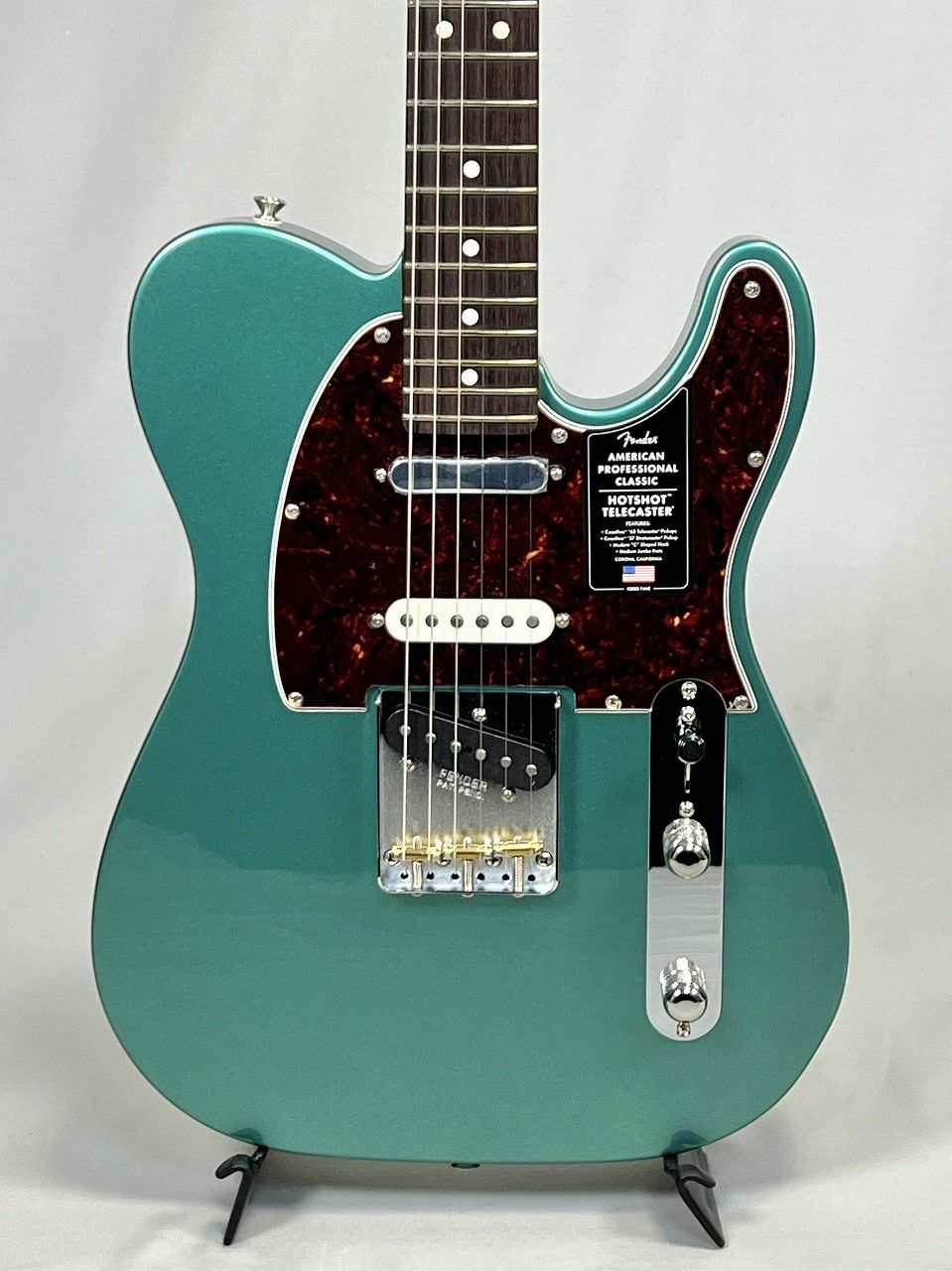 Fender American Professional Classic Hotshot Telecaster®, Rosewood Fingerboard, Faded Sherwood Green Metallicボディ表