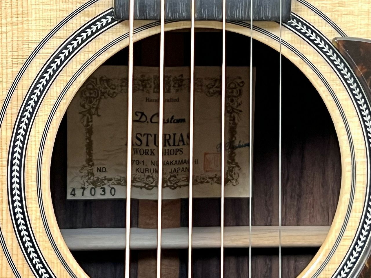 ASTURIASD.CUSTOMサウンドホール(シリアル47030)